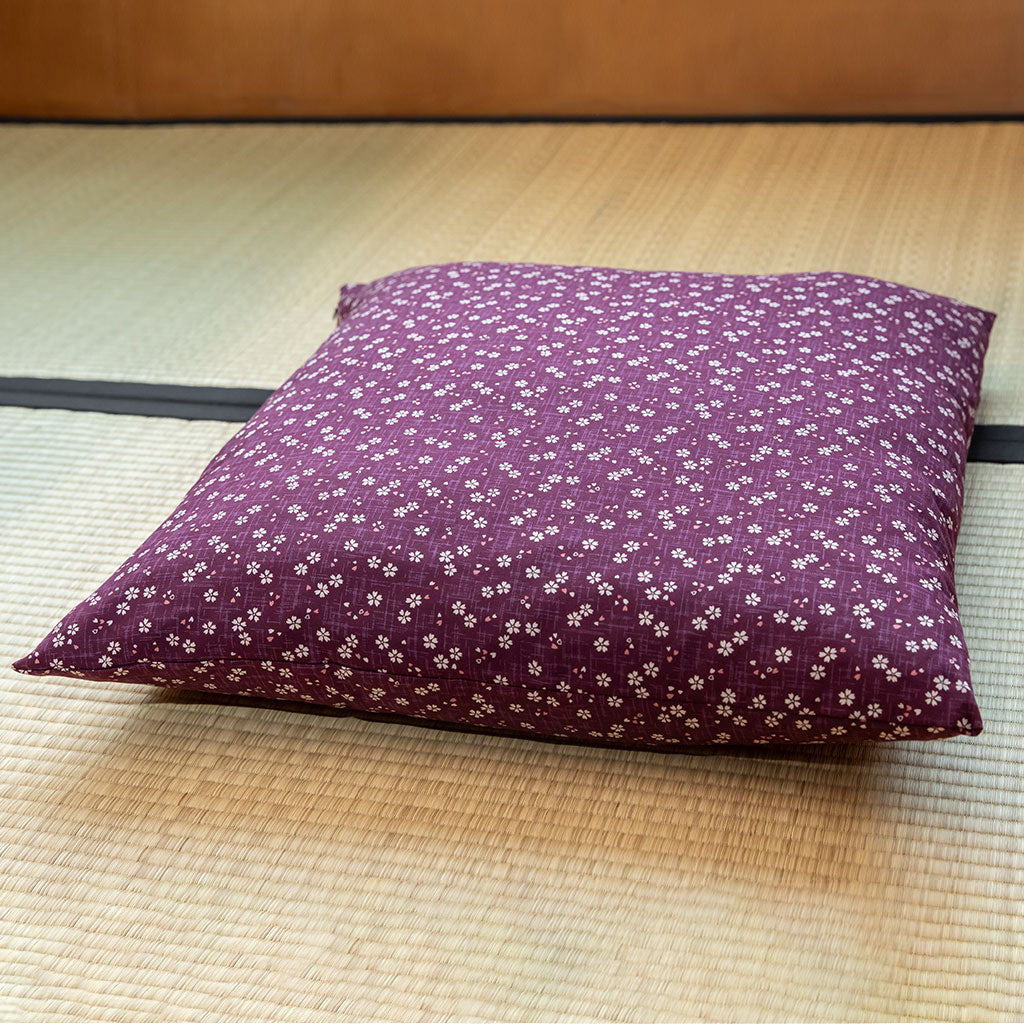 J-Life Sakura Purple Zabuton Floor Pillow