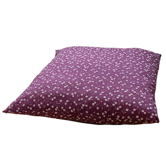 J-Life Sakura Purple Zabuton Floor Pillow - COVER ONLY