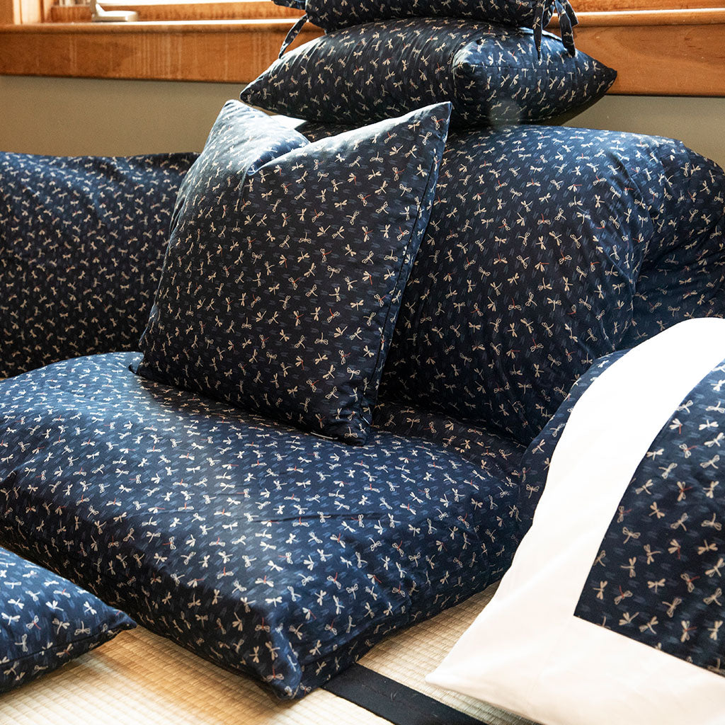 Tombo Navy Aizome Throw Pillow