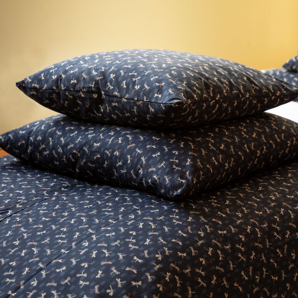 Tombo Navy Aizome Throw Pillow