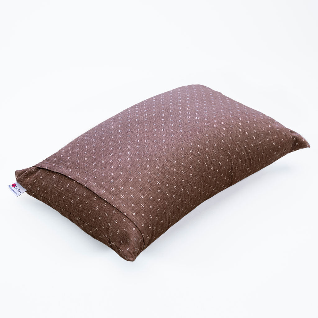 J-Life Kurumi Brown Buckwheat Hull Pillow