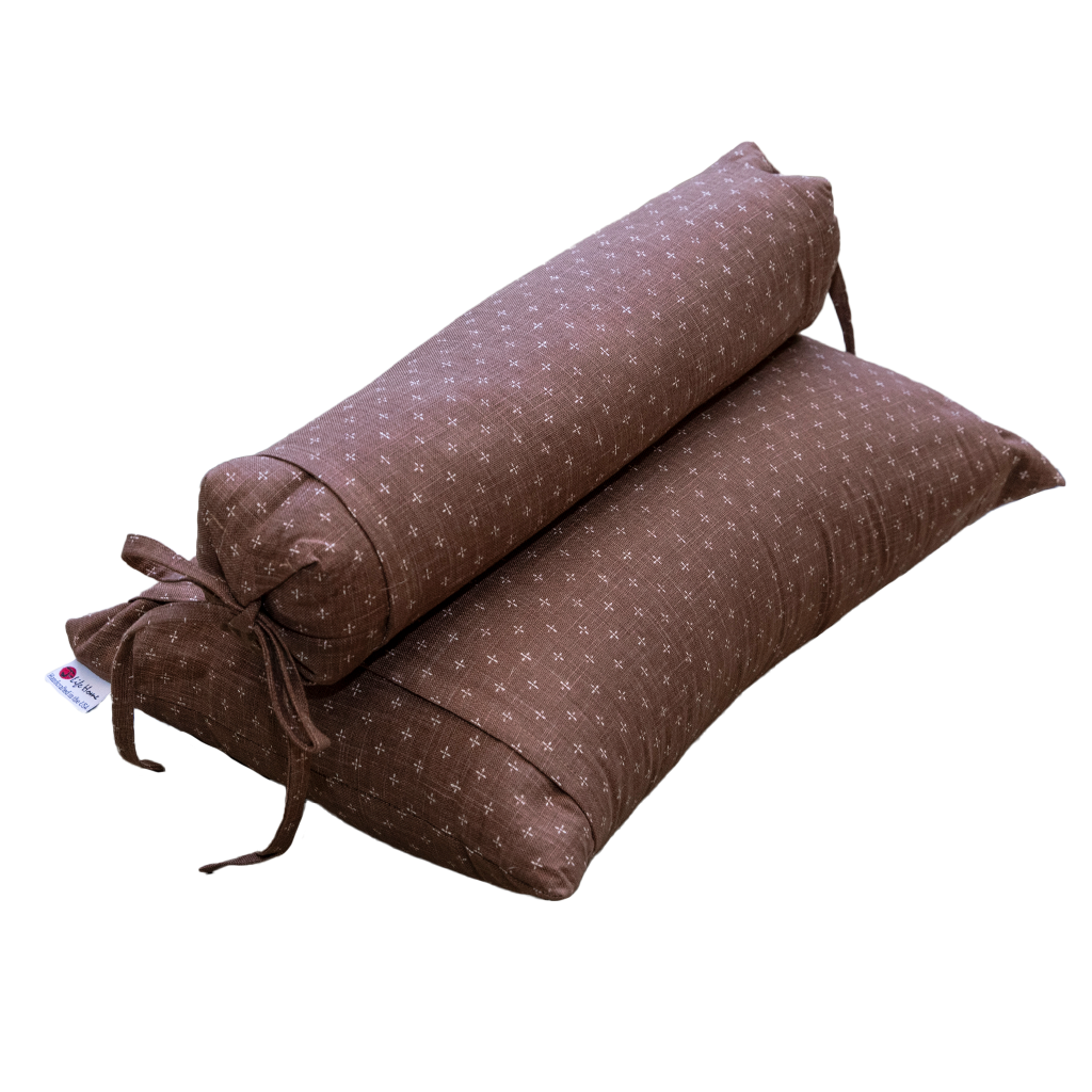 J-Life Kurumi Brown Buckwheat Hull Pillow