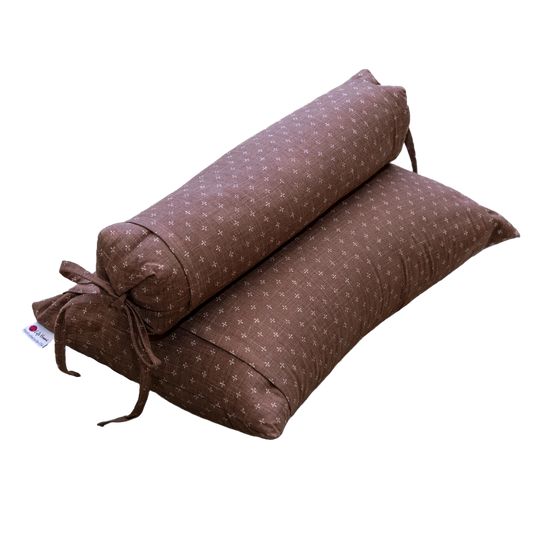J-Life Kurumi Brown Buckwheat Hull Pillow