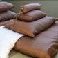 J-Life Kurumi Brown Buckwheat Hull Pillow - COVER ONLY