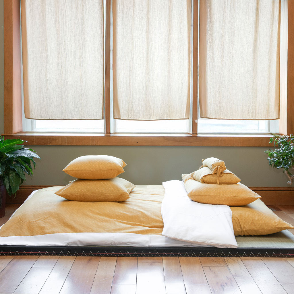 J-Life Kin Gold Zabuton Floor Pillow - COVER ONLY