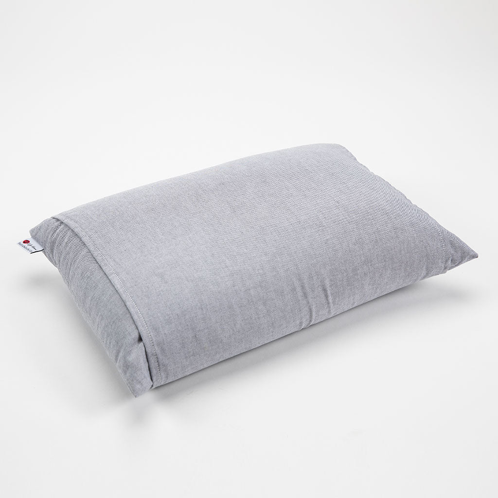J-Life Ainezu Gray Buckwheat Hull Pillow - COVER ONLY