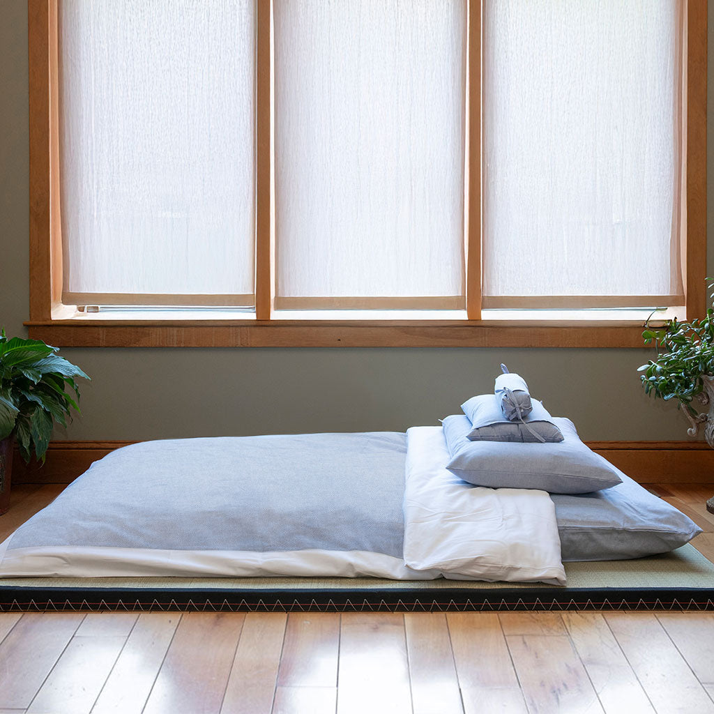 J-Life Mizuiro Blue Custom Kakefuton with Removable Cover