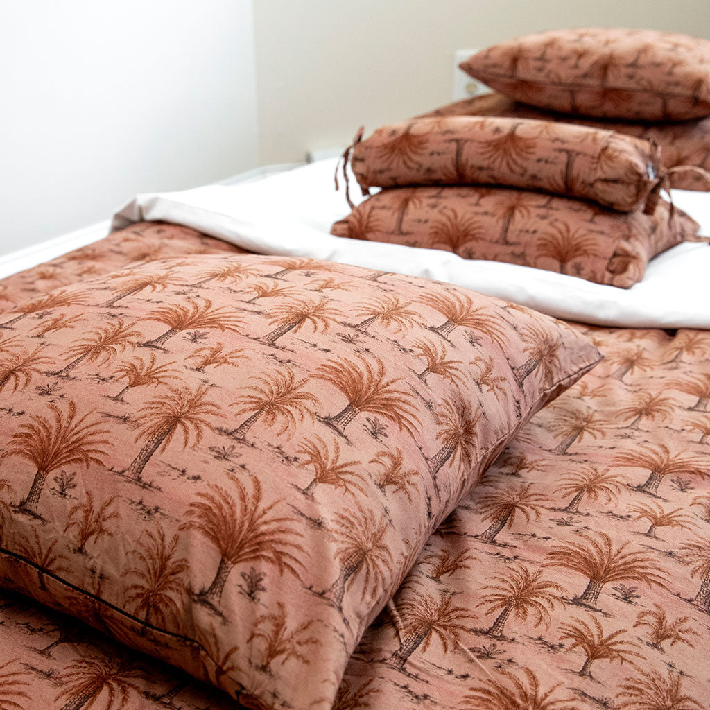 J-Life Aka Terracotta Palm Zabuton Floor Pillow
