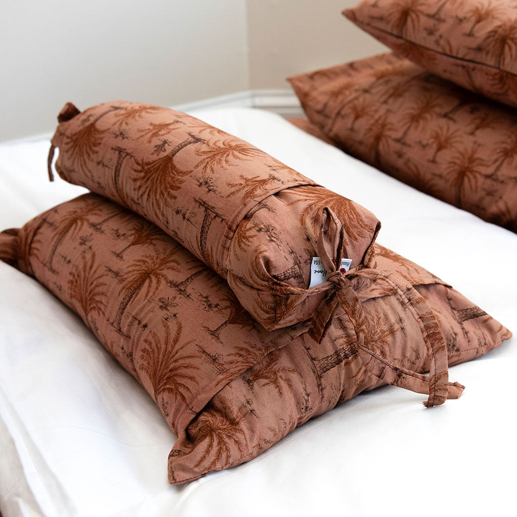 J-Life Aka Terracotta Palm Buckwheat Hull Pillow