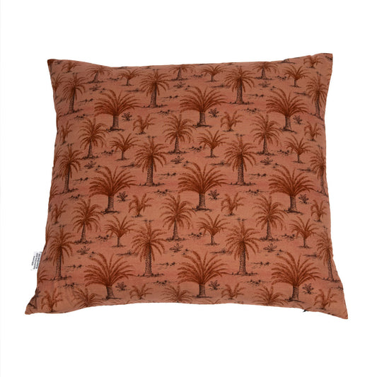 J-Life Aka Terracotta Palm Zabuton Floor Pillow - COVER ONLY
