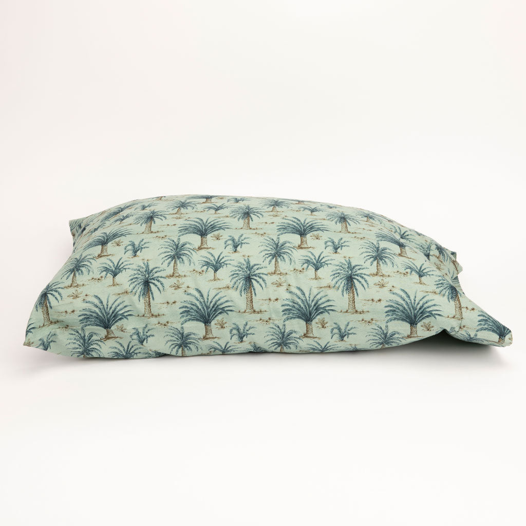 J-Life Umi Green Palm Pillowcase
