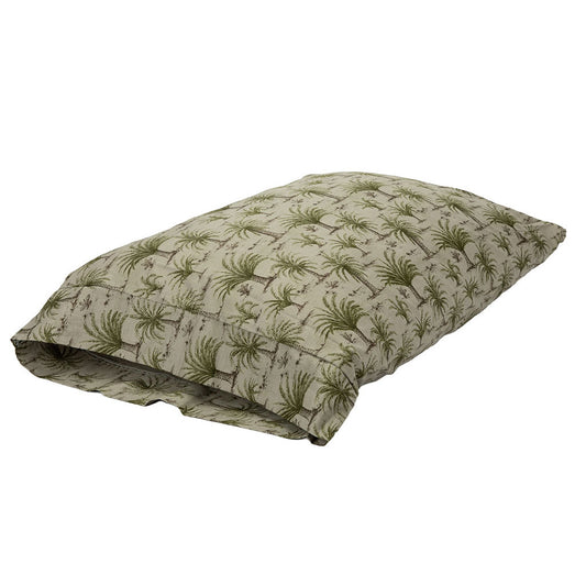 J-Life Mori Green Palm Pillowcase