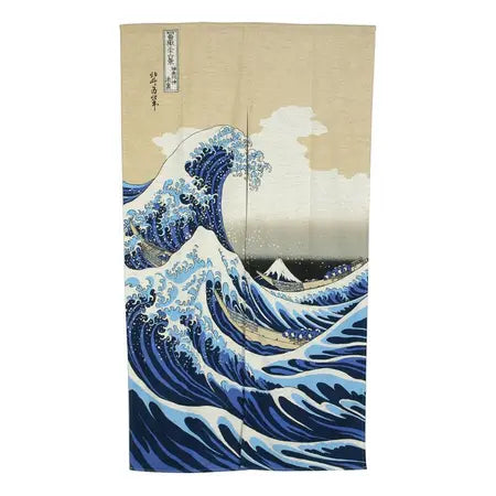 Great Wave Graphic Noren Japanese Door Curtain
