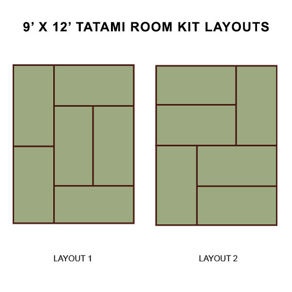 9' x 12' Tatami Room Kit Layouts