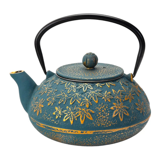 Maple Momiji 紅葉 Leaf Cast Iron Teapot