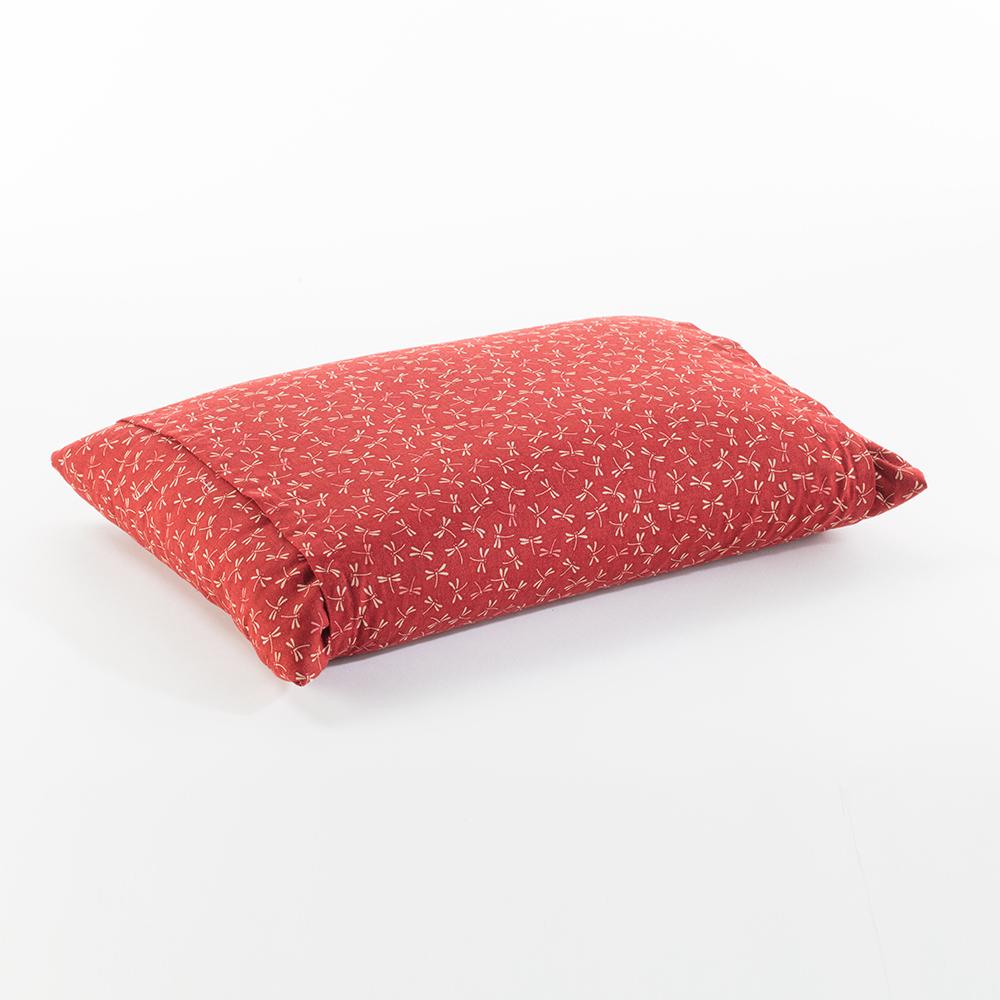 J-Life Tombo Red Buckwheat Hull Pillow_Pillows & Shams