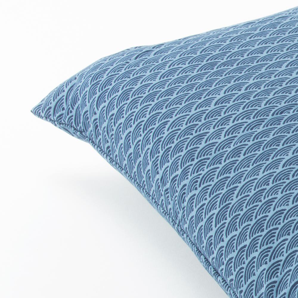 J-Life Nami Blue Zabuton Floor Pillow_Pillows & Shams