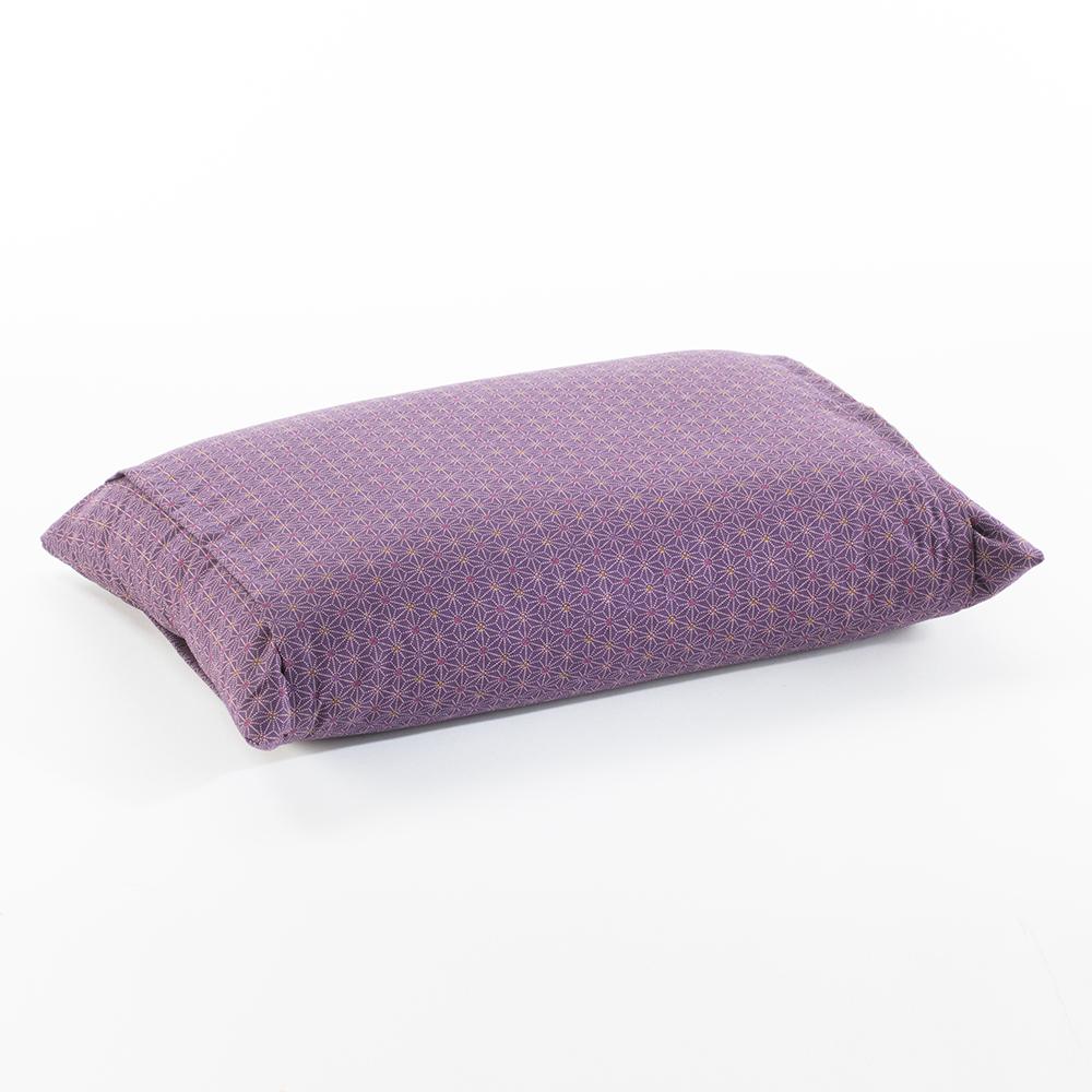 J-Life Asa No Ha Purple #3 Buckwheat Hull Pillow_Pillows & Shams