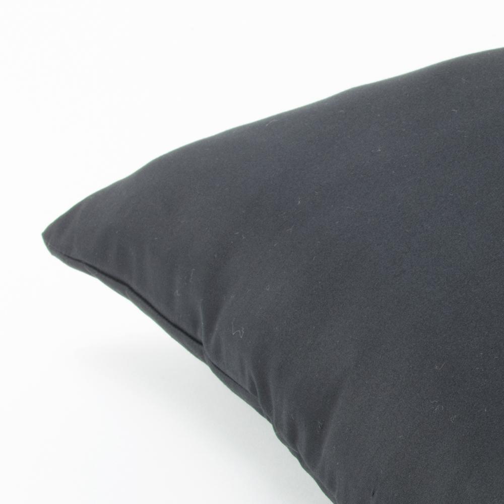 J-Life Black Ultra Sateen Zabuton Floor Pillow_Pillows & Shams