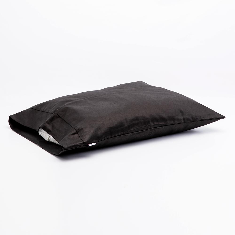 J-Life Black Sateen Pillowcase