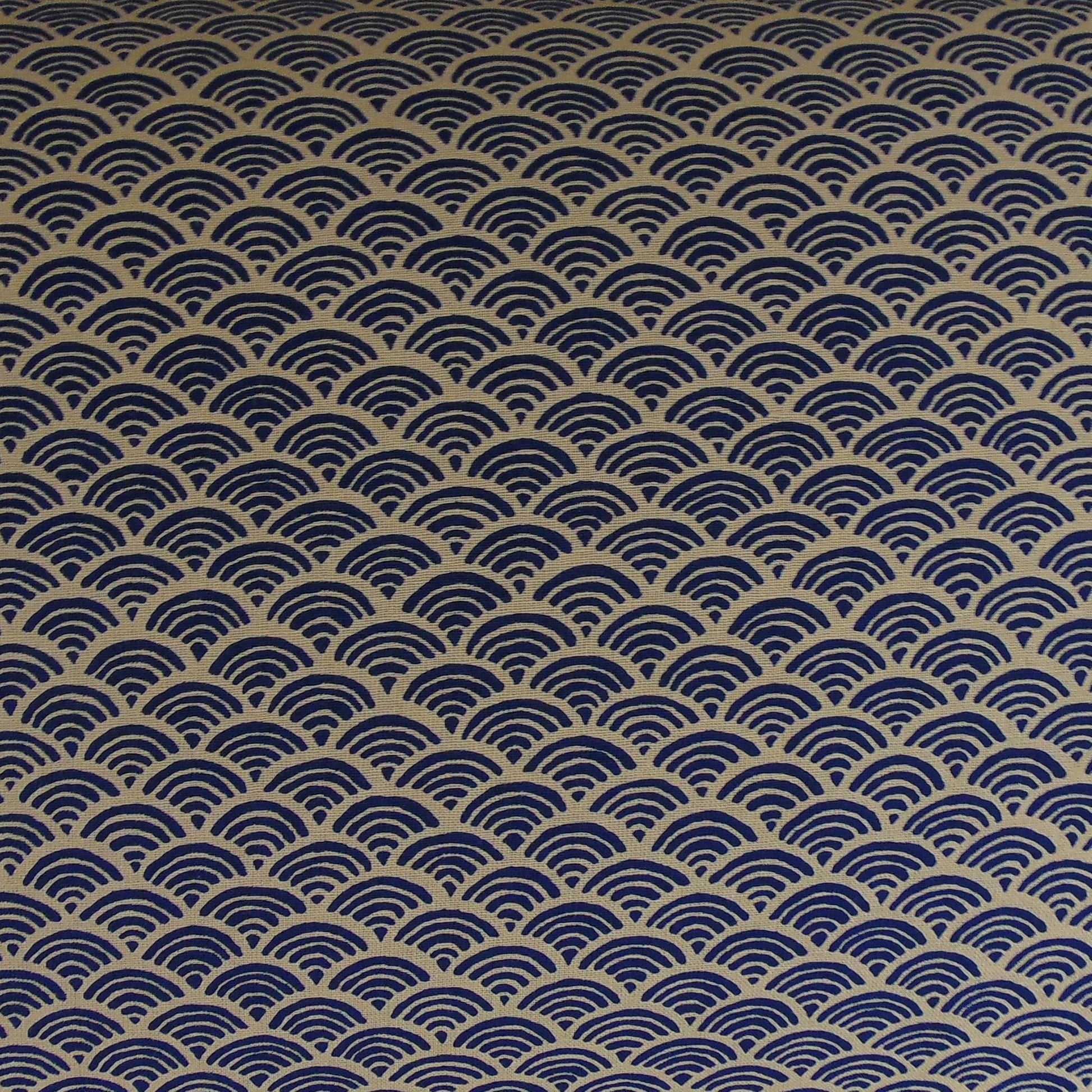 Imported Japanese Fabric - Nami Navy_Fabric_Imported from Japan_100% Cotton_Japanese Sleep System