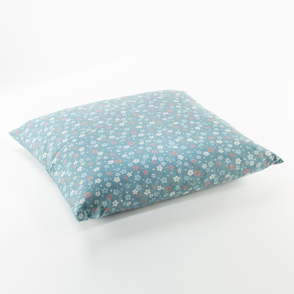 J-Life Cherry Blossom Blue Zabuton Floor Pillow