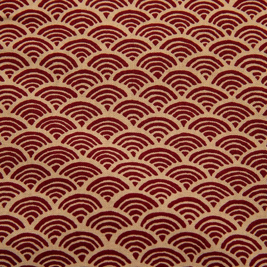 Imported Japanese Fabric - Nami Red_Fabric_Imported from Japan_100% Cotton_Japanese Sleep System