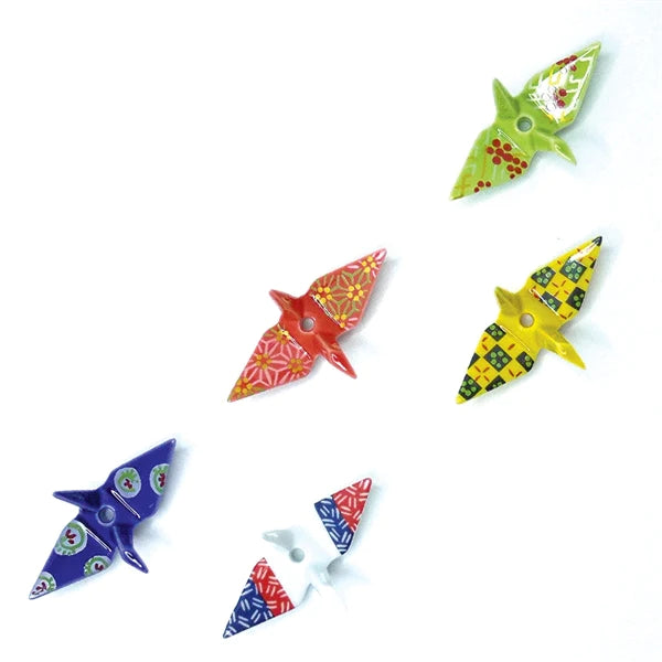 Small Ceramic Origami Crane Incense Holder