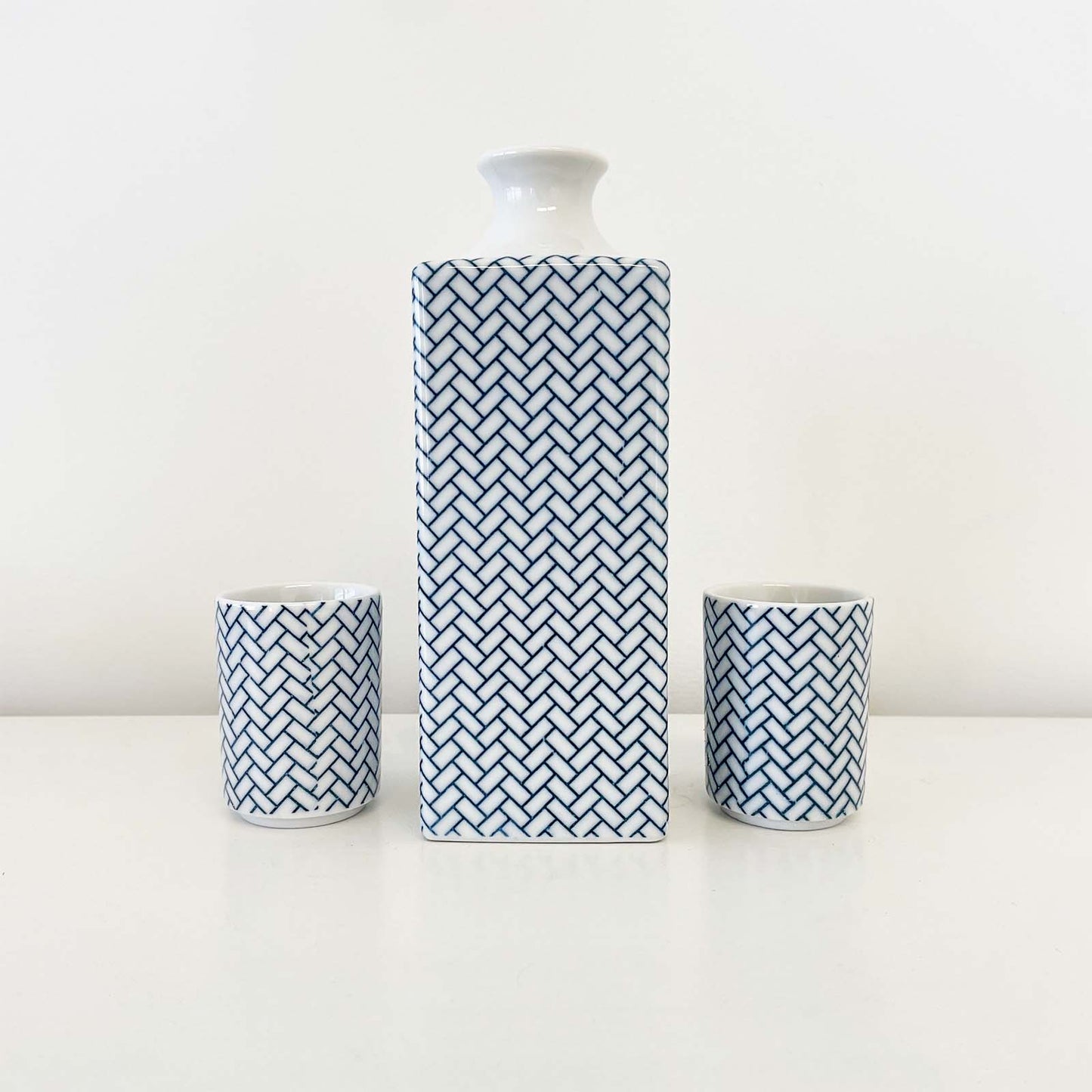 Basketweave Sake Set