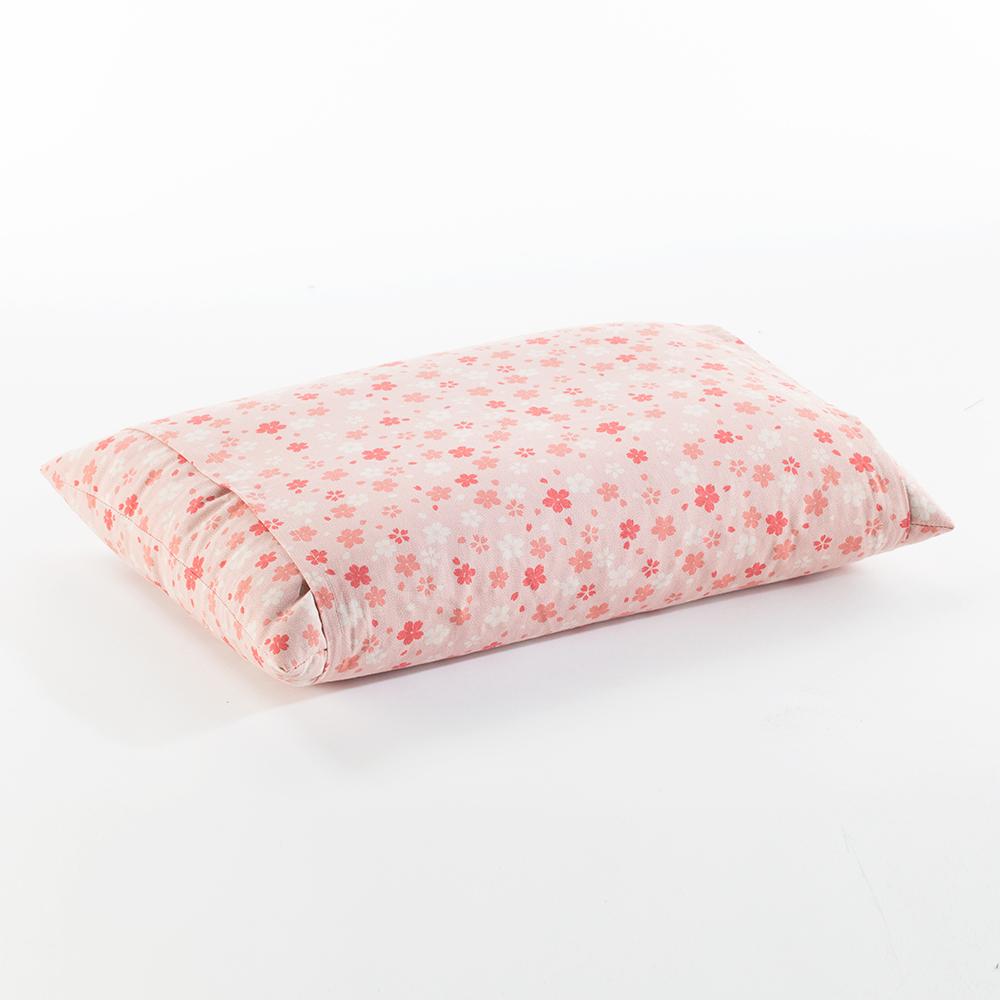 J-Life Cherry Blossom Pink Buckwheat Hull Pillow_Pillows & Shams