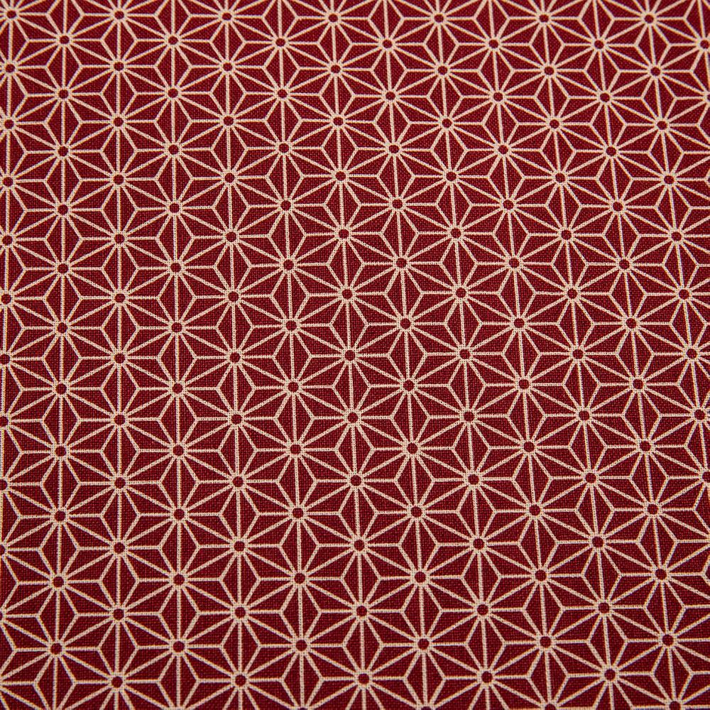 Imported Japanese Fabric - Asa No Ha Red_Fabric_Imported from Japan_100% Cotton_Japanese Sleep System