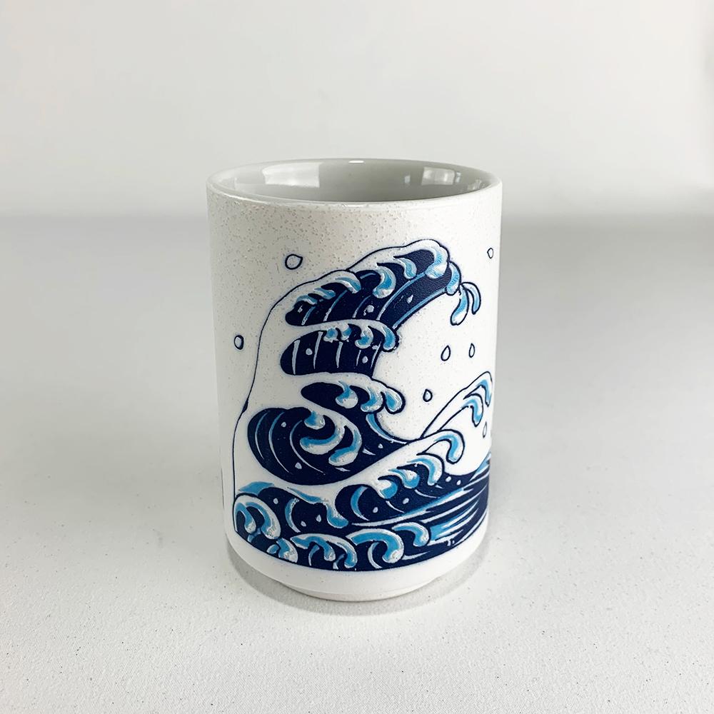 Illustrated Teacup, Red Fish
