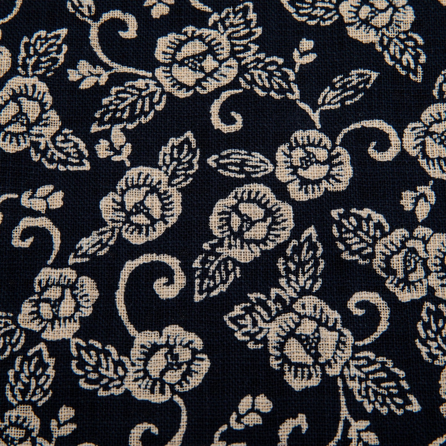 Imported Japanese Fabric - Hana Navy_Fabric_Imported from Japan_100% Cotton_Japanese Sleep System