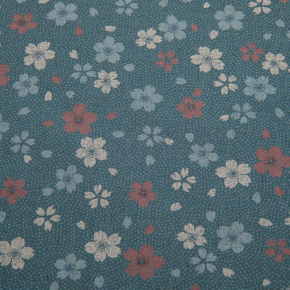 Imported Japanese Fabric - Cherry Blossom Blue_Fabric_Imported from Japan_100% Cotton_Japanese Sleep System