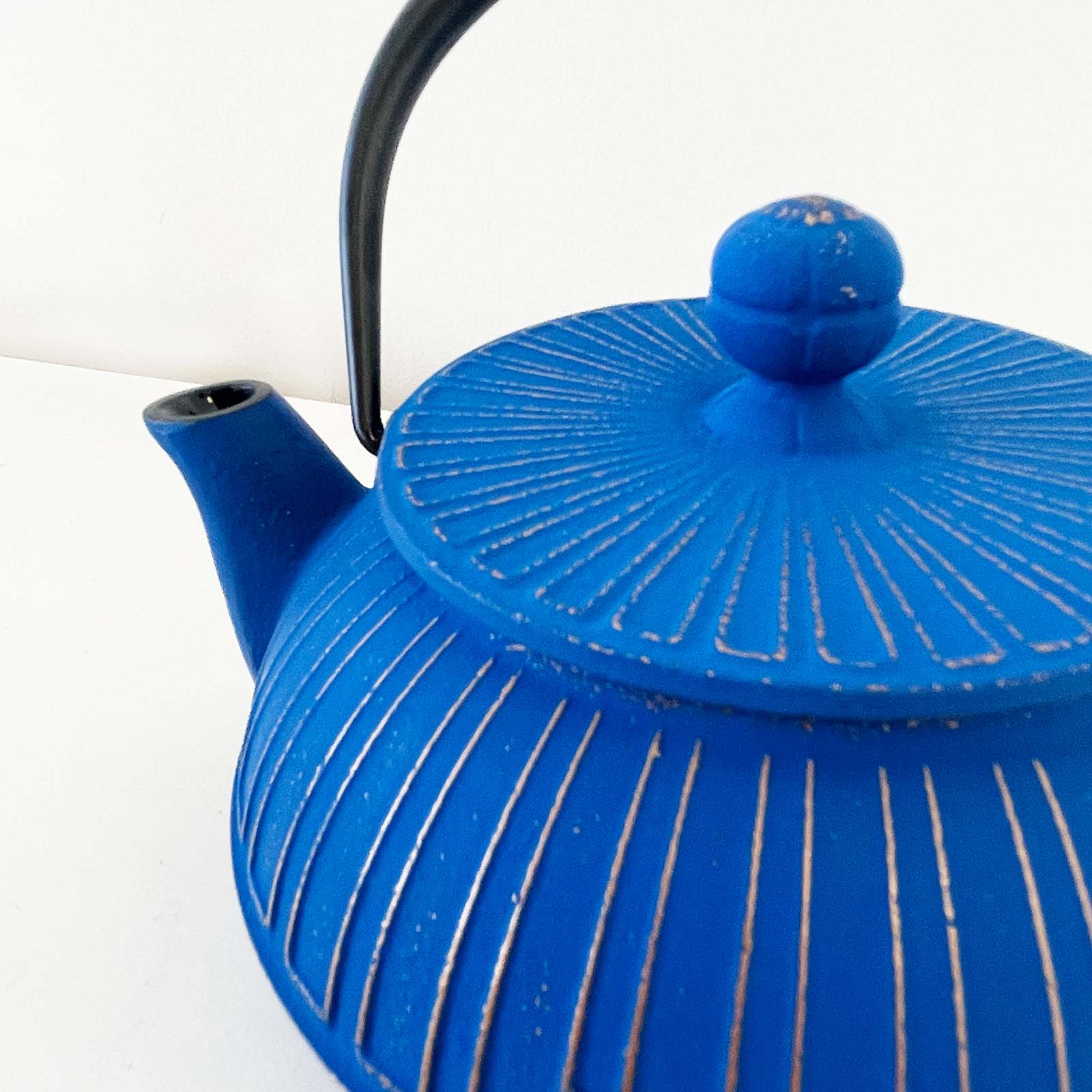 Best Japanese Blue and Gold Cast Iron Teapot