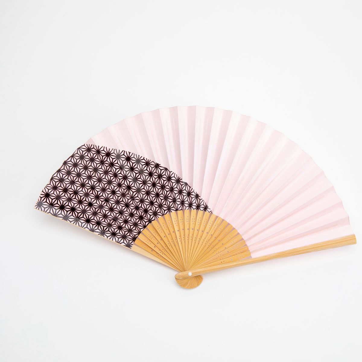 Traditional Japanese Sensu Hand Fan - Asanoha