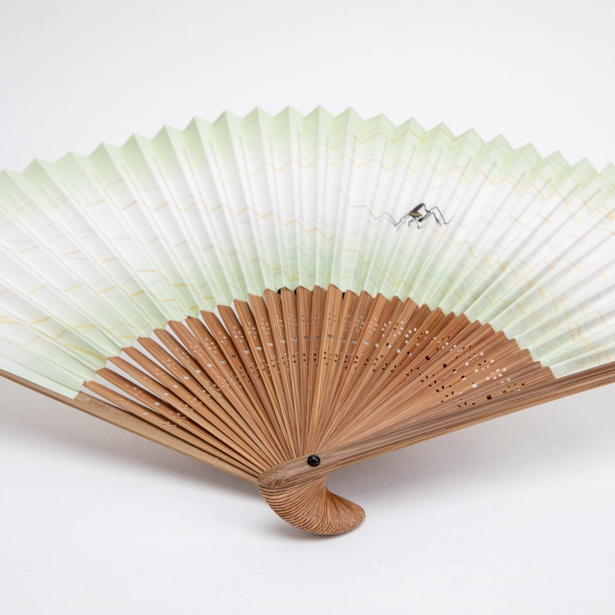 Traditional Japanese Sensu Hand Fan - Grasshopper