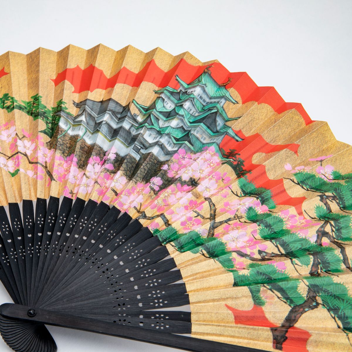 Traditional Japanese Sensu Hand Fan - Nagoya Castle