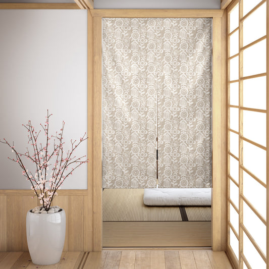 Saku Tan Noren Japanese Door Curtain