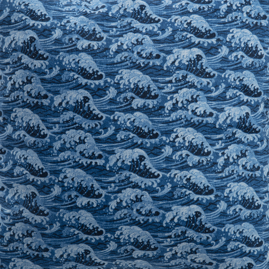 Imported Japanese Fabric - Tidal Wave Blue_Fabric_Imported from Japan_100% Cotton_Japanese Sleep System