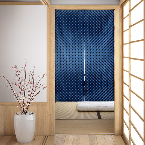 Traditional Taidai Navy Noren Japanese Door Curtain | Jlife – J