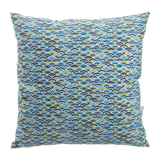 Colorful Seika Ha Blue Throw Pillow