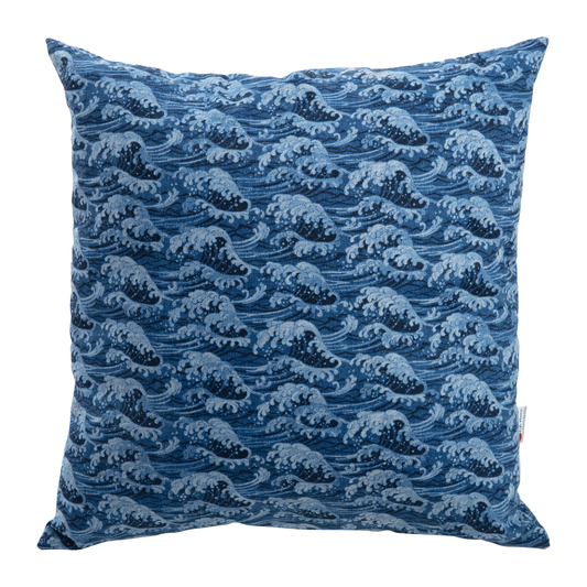 Tidal Wave Blue Throw Pillow