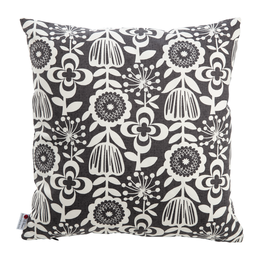 Saku Black Throw Pillow