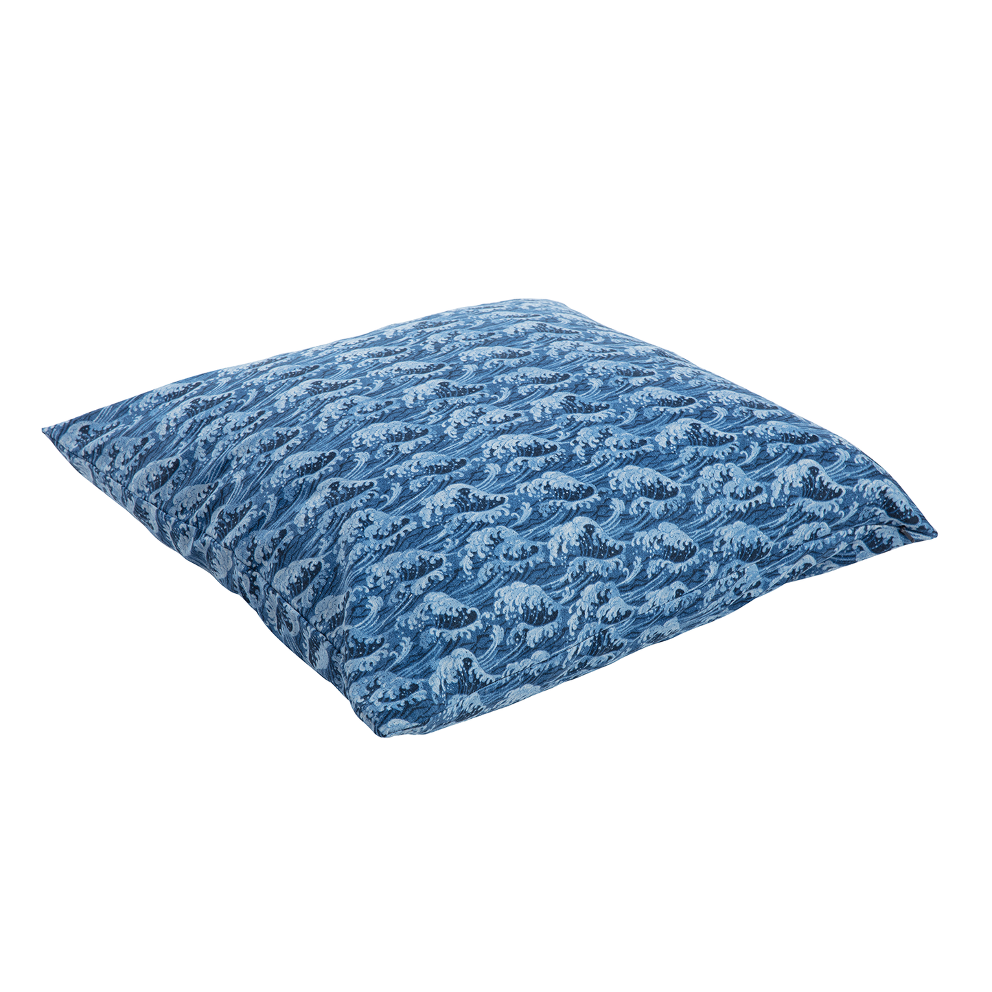 J-Life Jumbo Tidal Wave Blue Zabuton Floor Pillow