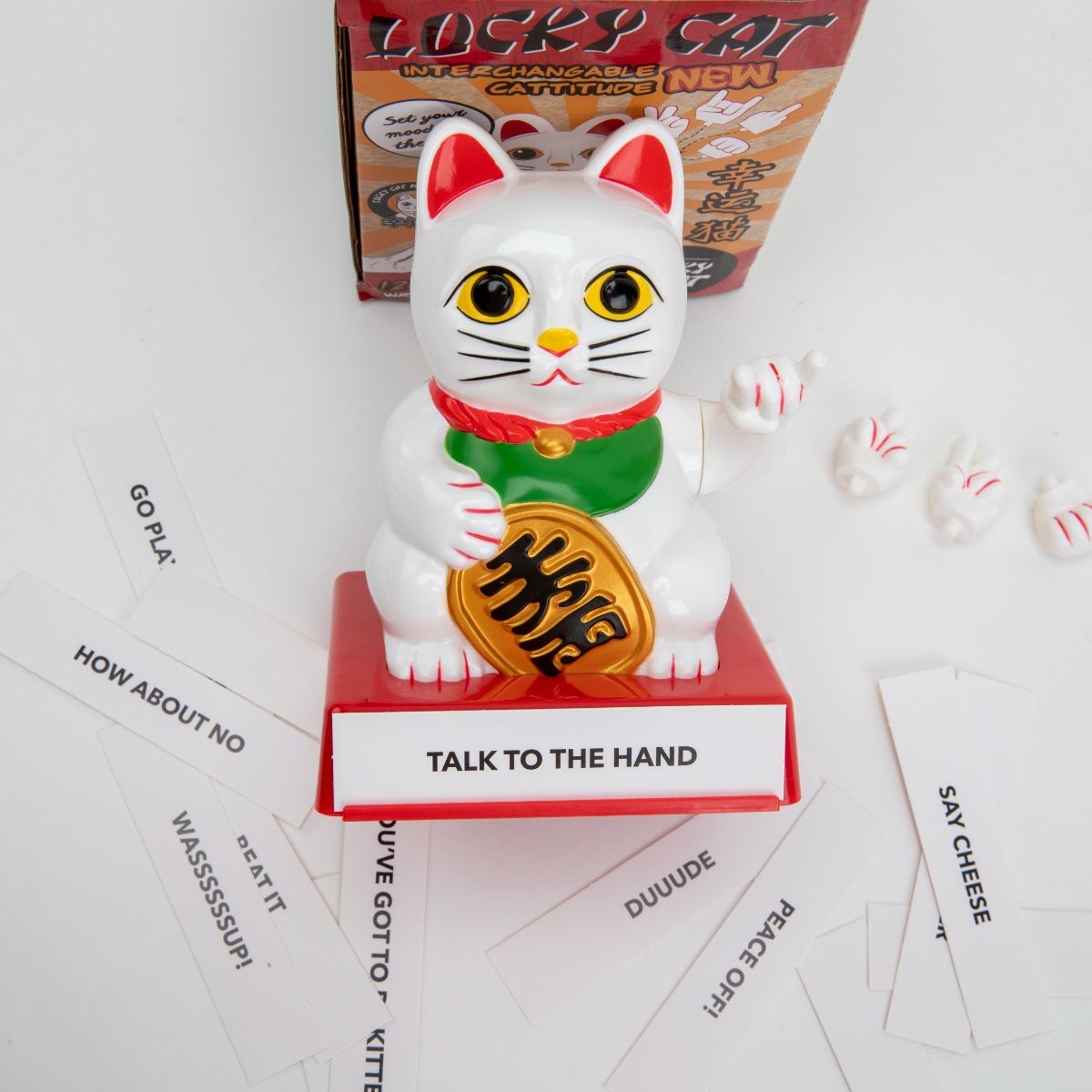 Lucky Cat with Customizable Message and Hand_Lifestyle