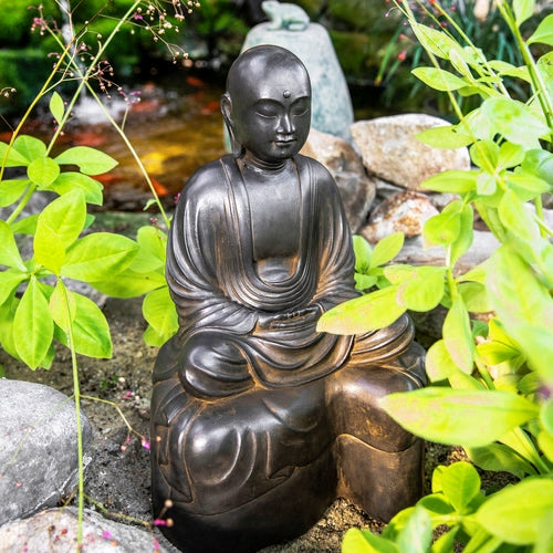 Jizo Bodhisattva Meditating Sculpture_Lifestyle_Zen Garden_Japanese Style_Traditional_1