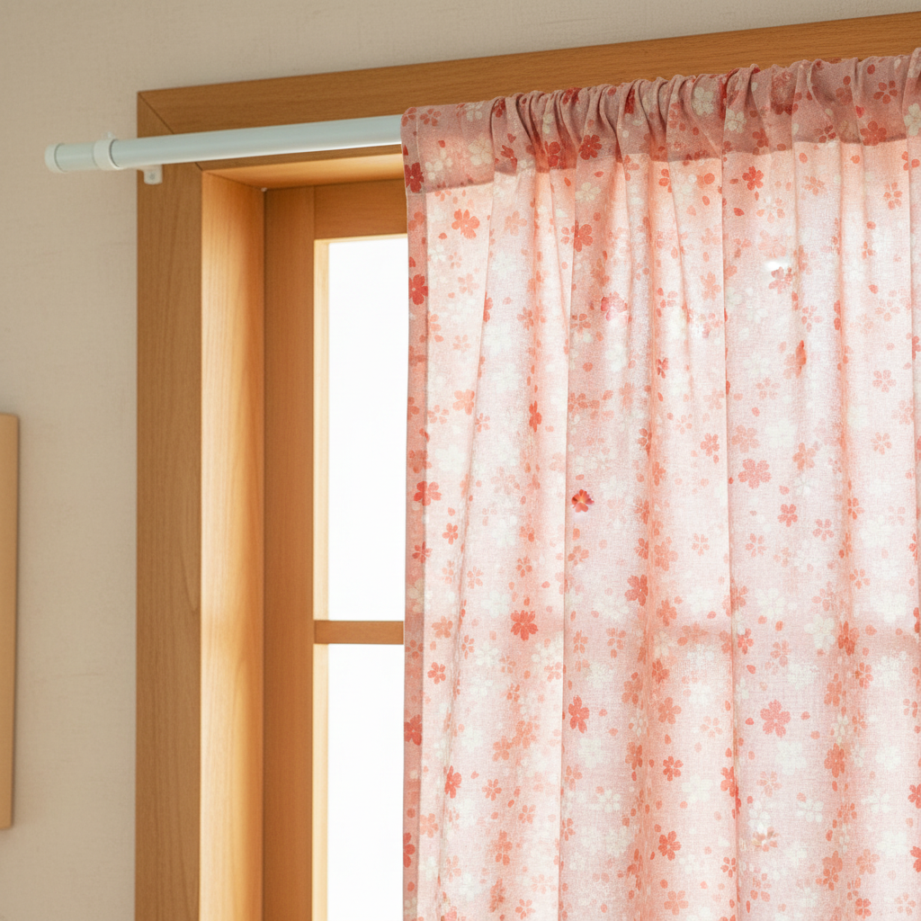 J-Life Noren Japanese Door Curtain Tension Rod