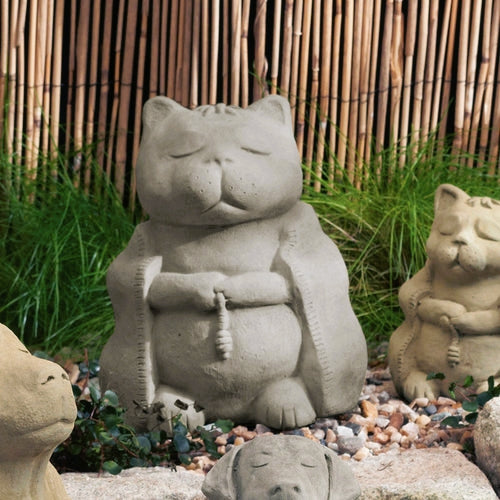 Garden Cat Meditation Statue_Lifestyle