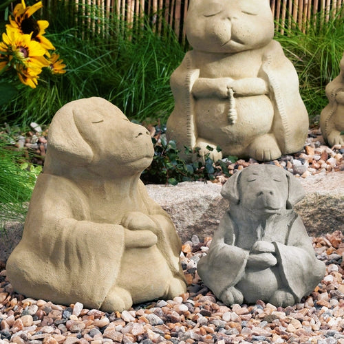 Garden Dog Meditation Statue